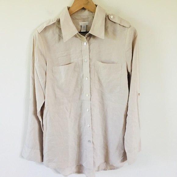 Chico's Tops - Chico's Beige Button Down Shirt